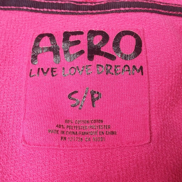 Aeropostale Pink Cropped Hooded Sweatshirt Size S - Picture 8 of 11